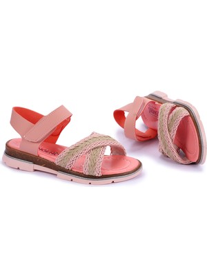 Kiko Kids Şb 2843-47 Orto Pedik Kız Çocuk Sandalet Terlik Pudra