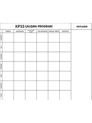 Tutunabilir Kağıt Kpss Çalışma Programı Yazı Tahtası Şeffaf Akıllı Kağıt Tahta + Kalem  120 x 100 cm
