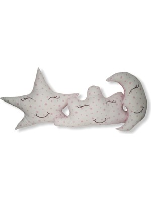 Bebek Özel 3'lü Ay Bulut Yıldız Yastık Seti  Uyku Arkadaşları