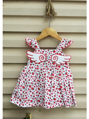 Bebedonat Çilek Desenli Kız Elbise