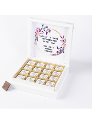 Topal Kadir İsme Özel Sargılı Madlen Söz Çikolatası 32'li