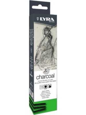 Lyra Thin Charcoal Doğal Füzen 3-4 mm 15'li