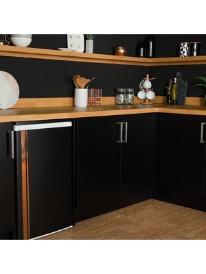 Baskı Madeni Mat Siyah Kendinden Yapışkanlı Kaplama Folyosu 61CM x 4 Metre