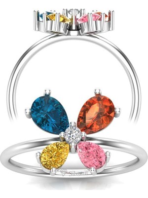 Silvanit Pırlanta 1,70 Karat  Pırlantalı Multi Yüzük