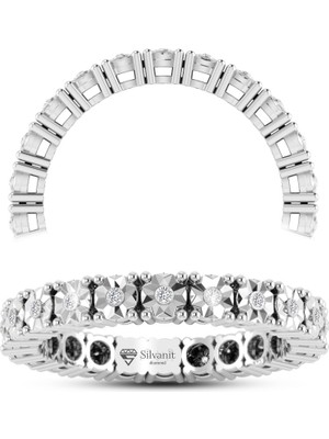 Silvanit Pırlanta 2,00 Karat Görünümlü Pırlanta Tamtur Yüzük