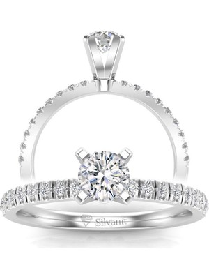 Silvanit Pırlanta 0.40 Karat E Renk Uluslararası Sertifikalı Pırlanta Tektaş Yüzük