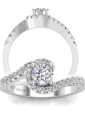 Silvanit Pırlanta 0,50 Karat F Renk Uluslararası Sertifikalı Pırlanta Tektaş Yüzük