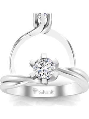 Silvanit Pırlanta 0,50 Karat E Renk Uluslararası Sertifikalı Pırlanta Tektaş Yüzük