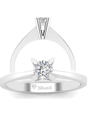 Silvanit Pırlanta 0,30 Karat F Renk Uluslararası Sertifikalı Pırlanta Tektaş Yüzük