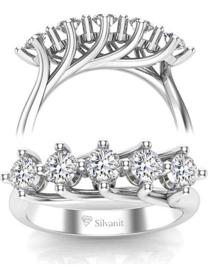 Silvanit Pırlanta 0,40 Karat Pırlanta Beştaş Yüzük