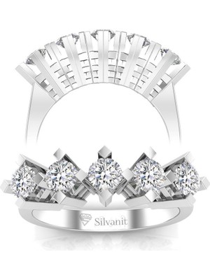 Silvanit Pırlanta 1,25 Karat Pırlanta Beştaş Yüzük