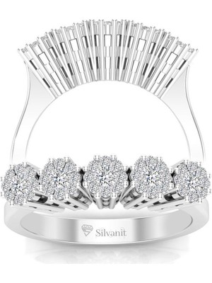 Silvanit Pırlanta 0,26 Karat Pırlantalı Beştaş Yüzük