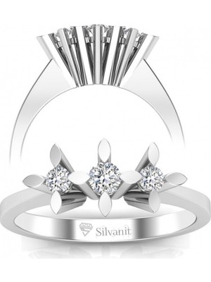 Silvanit Pırlanta 0,15 Karat Pırlanta Tria Yüzük