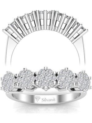 Silvanit Pırlanta 0,60 Karat Pırlanta Beştaş Yüzük