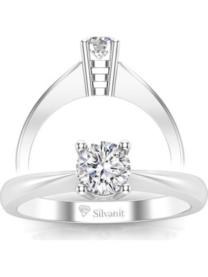 Silvanit Pırlanta 0,50 Karat G Renk Uluslararası Sertifikalı Pırlanta Tektaş Yüzük