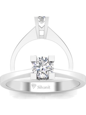 Silvanit Pırlanta 0.50 Karat F Renk Uluslararası Sertifikalı Pırlanta Tektaş Yüzük