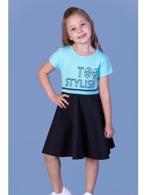 Toontoy Kız Çocuk Too Stylısh Baskılı Elbise
