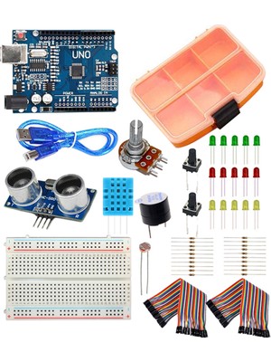 Arduino Başlangıç Seti Çocuklar ve Yetişkinler İçin Eğlenceli Elektronik Projeler 1 Adet Arduino Uno