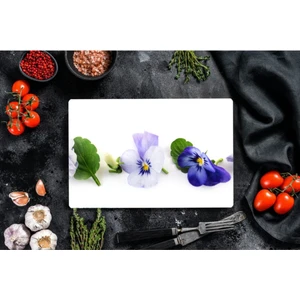 Can Çiçeği Cam Kesme Tahtası 20 cm x 30 cm