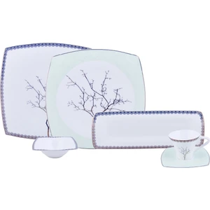 Fine Pearl Banyan 26 Parça 6 Kişilik Kare Kahvaltı/Servis Takımı