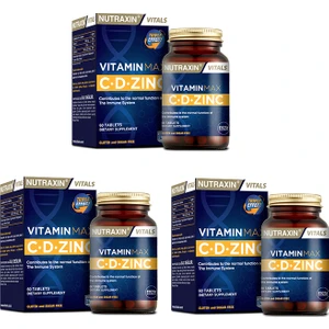 Vitamin Max C Vitamini D Vitamini ve Çinko Takviyesi 60 Tablet X 3 Adet