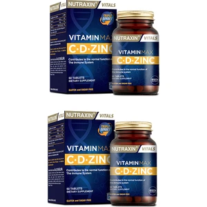 Vitamin Max C Vitamini D Vitamini ve Çinko Takviyesi 60 Tablet X2 Adet