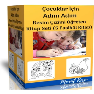 Çocuklar Için Adım Adım Resim Çizimi Öğreten Kitap Seti (5 Fasikül Kitap)
