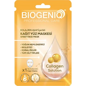 Collagen Solution Tek Kullanımlık Kağıt Yüz Maskesi