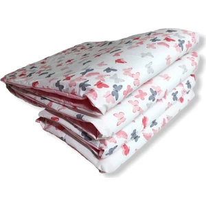 Bebek Beşik Kenar Koruma 90X190 Kelebekli/ Düz Pembe