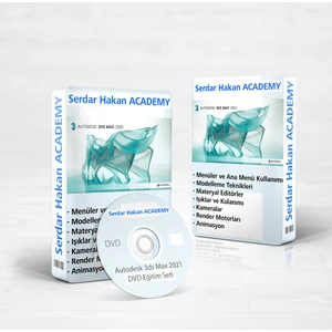 Serdar Hakan Academy 3ds Max 2021 Temel Eğitim Seti (Dvd-Set) + Texture Arşivi