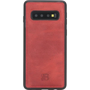 Samsung Galaxy S10 Kırmızı Deri Arka Telefon Kılıfı