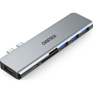 7 In 1 Type C Çevirici Macbook Çoklayacı Adaptör Gri M23