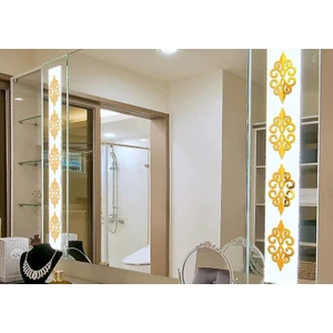 Ps Stickers Dekor Süs Bordür Gold 20 ADET  Pleksi Dekoratif Bordür  7*7cm