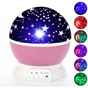 Star Master  Dönen Yıldızlı Gökyüzü Projeksiyon Gece Lambası Pembe