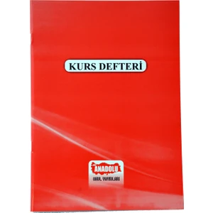 Anadolu Karton Kapak Kurs Ders Defteri 10'lu