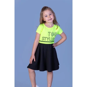 Toontoy Kız Çocuk Too Stylısh Baskılı Elbise