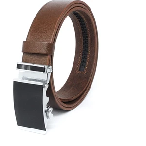 Otomatik Tokalı Deliksiz Manda Derisi Klasik Erkek Kemeri 3,5cm Fındık