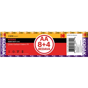 8+4 Shrink Çinko Karbon Kalem Pil-Aa