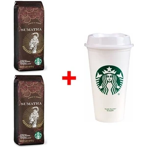 Sumatra 250 gr Çekirdek Kahve 2 Paket + Starbucks Kupa