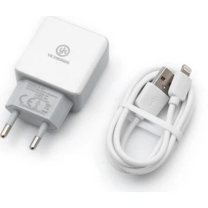 Yk Desıng Lightning 2.4A Şarj Aleti Beyaz