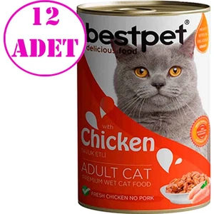 Tavuklu Kedi Konservesi 400 gr 12 Adet