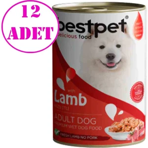Kuzulu Köpek Konservesi 400 gr 12 Adet