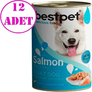 Somonlu Soslu Yetişkin Köpek Konservesi 400 gr 12 Adet
