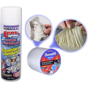 Leak Fix Su Geçirmez Sızdırmaz Sprey Beyaz 396 gr + Çamur Bant