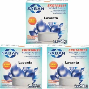 Nem Alıcı Rutubet Giderici Yedek Tablet 3'lü 2 x 250 gr Lavanta