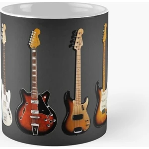 Hidz Gitar Desenli Kupa Bardak