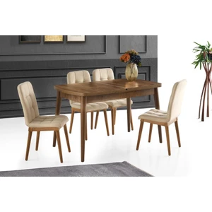Sivas Gözde   Kelebek Açılır Mdf Mutfak Masa Sandalye Takımı 75X130CM