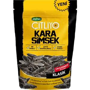 Çitliyo Kara Şimşek Klasik Tuzlu Çekirdek 180 gr
