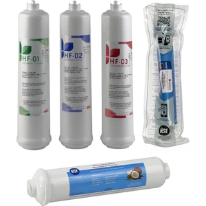 Kapalı Kasa Su Arıtma Cihazlarına Uyumlu Üstten Çift Çubuklu Inlıne 5'li Filtre Seti Lg Membranlı