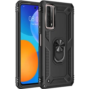 Tekno Grup Huawei P Smart 2021 Kılıf Çift Katmanlı Yüzüklü Manyetik Vega Kapak